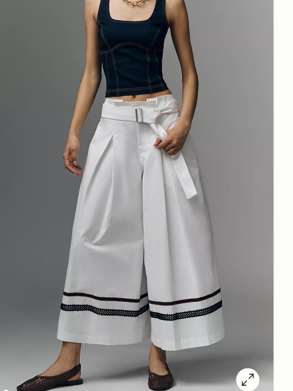 Anthropologie Culottes,or call it a Divided Skirt or a Full Cut Pant. - Picture 3 of 13